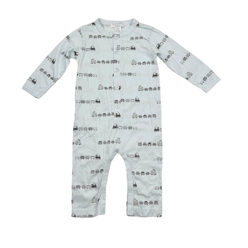 Feather Baby Pima Cotton Trains Romper